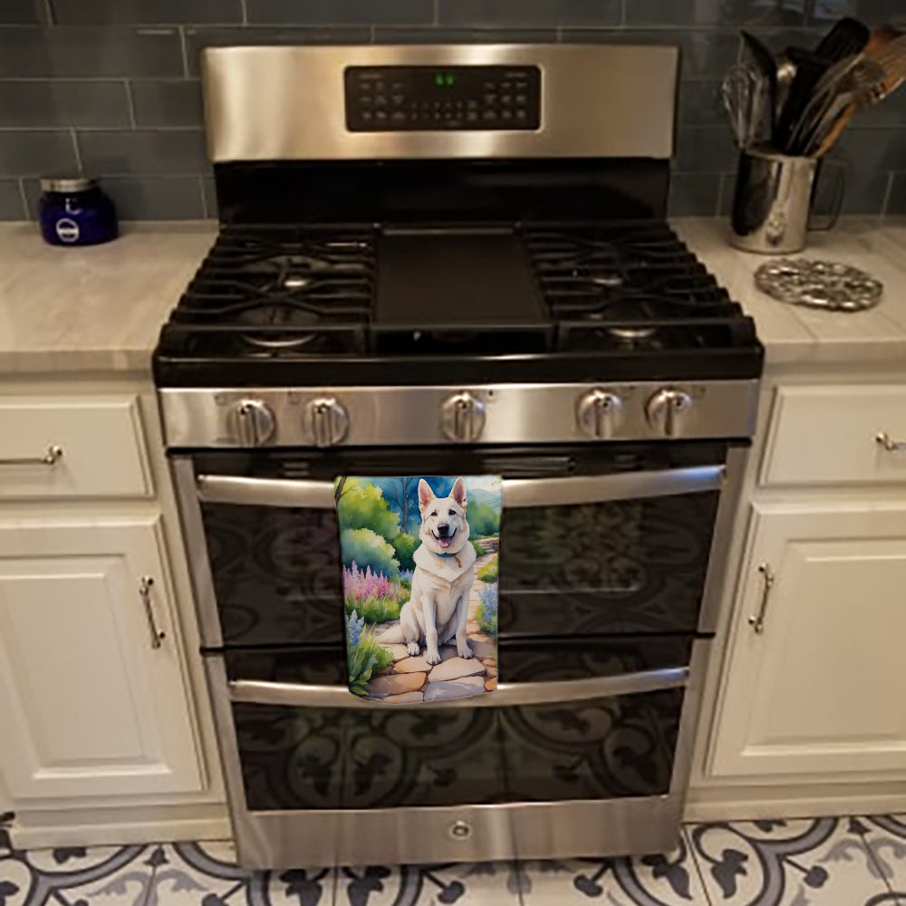 German Shepherd Spring Path Kitchen Towel