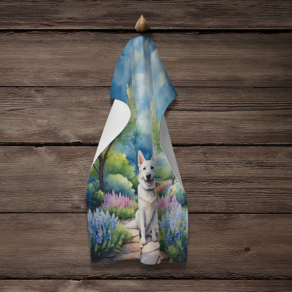 German Shepherd Spring Path Kitchen Towel