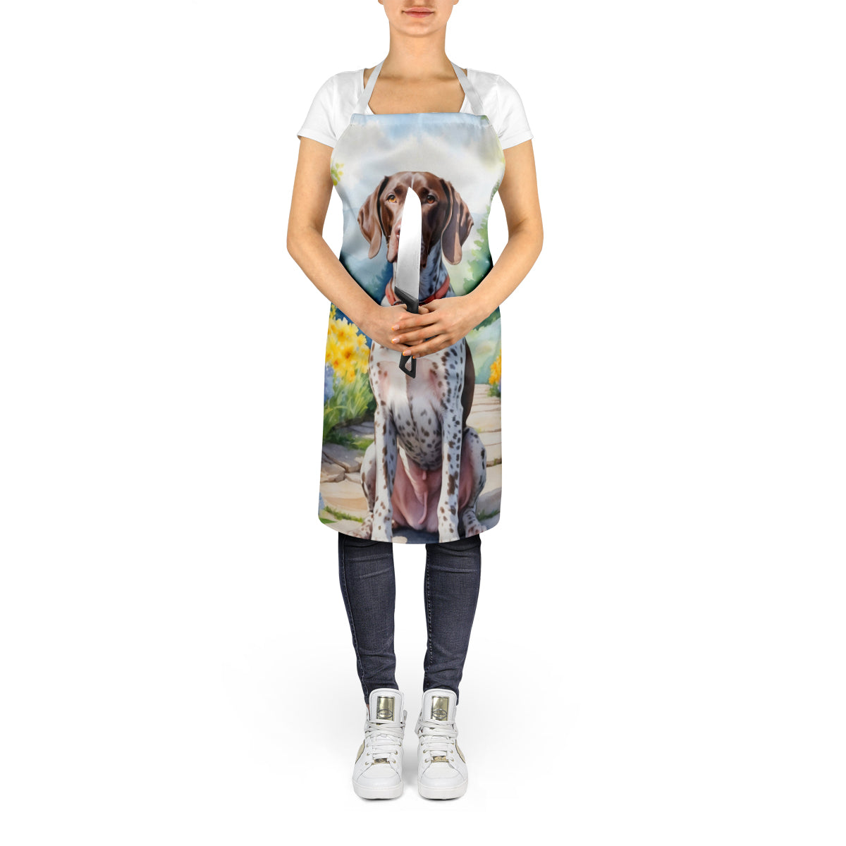 German Shorthaired Pointer Spring Path Apron