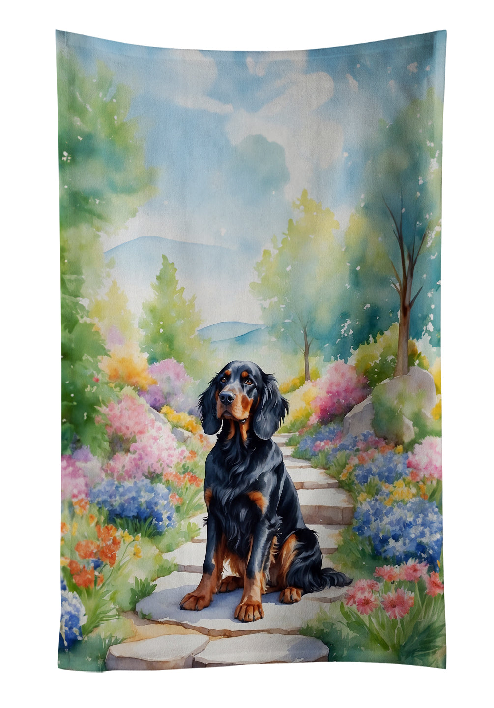 Buy this Gordon Setter Spring Path Kitchen Towel