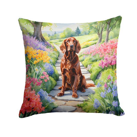 Buy this Irish Setter Spring Path Throw Pillow