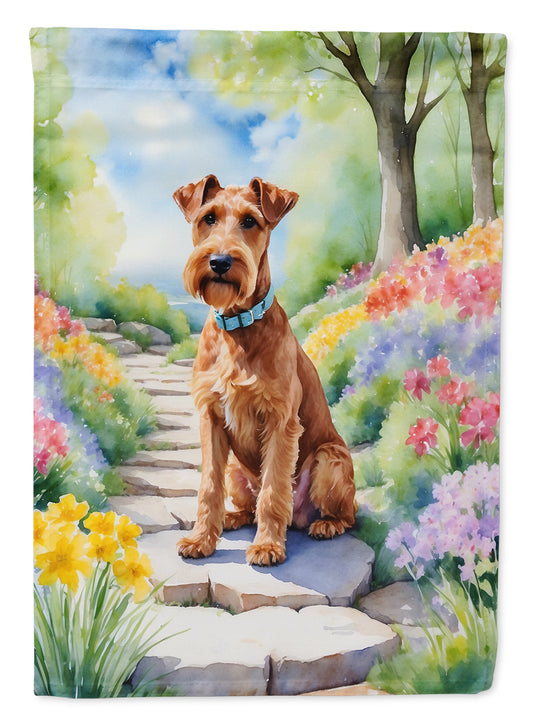 Buy this Irish Terrier Spring Path House Flag