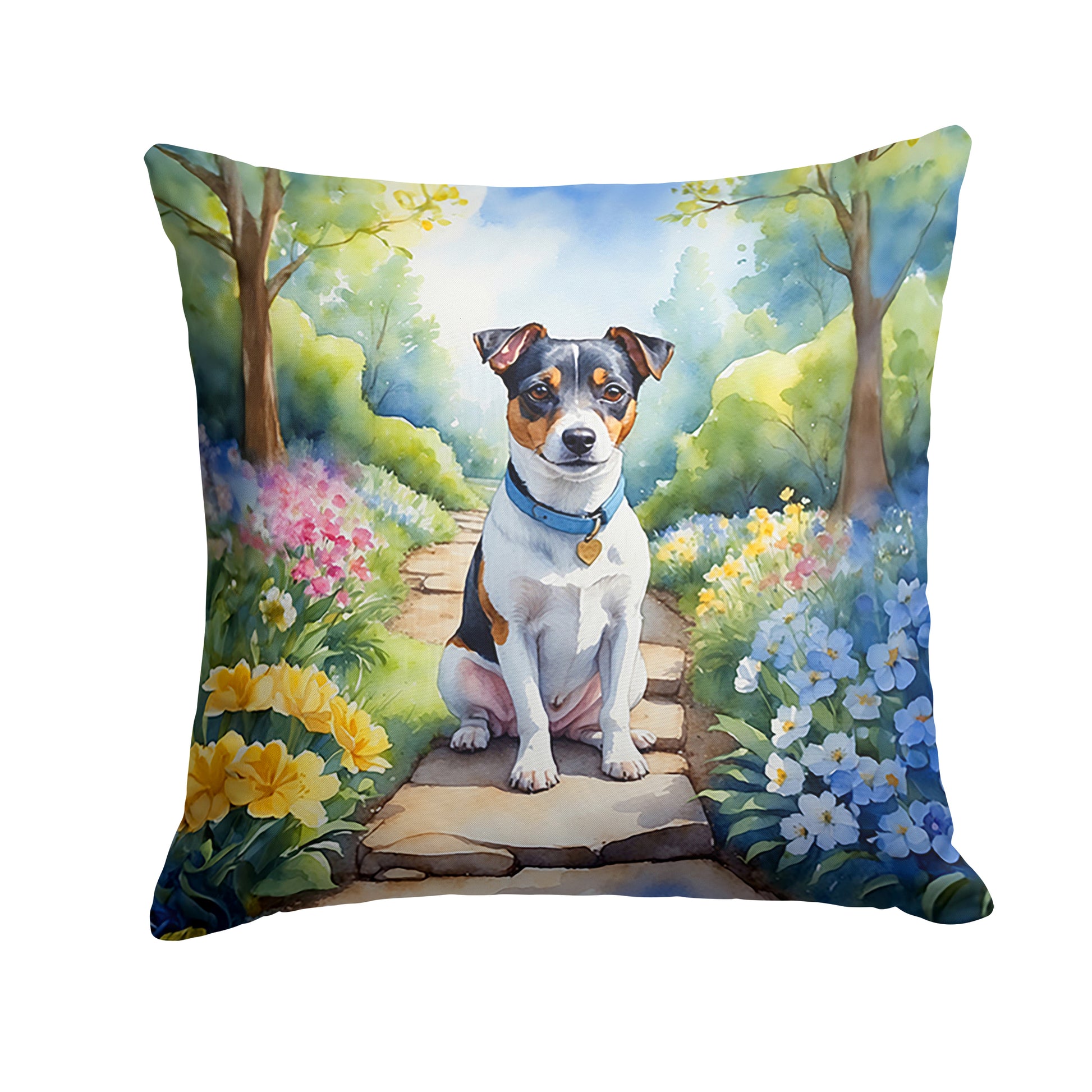 Buy this Jack Russell Terrier Spring Path Throw Pillow