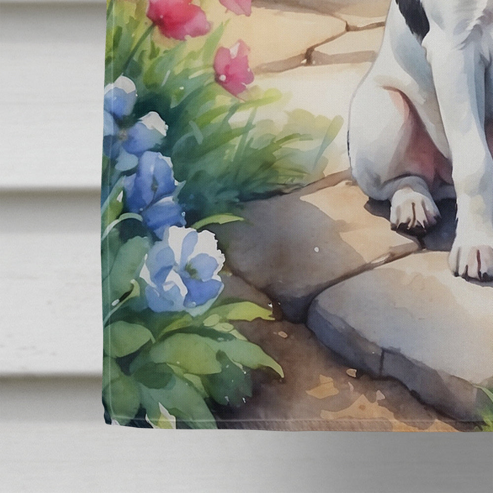 Jack Russell Terrier Spring Path House Flag