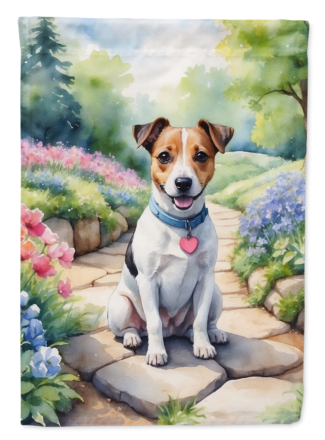 Buy this Jack Russell Terrier Spring Path Garden Flag