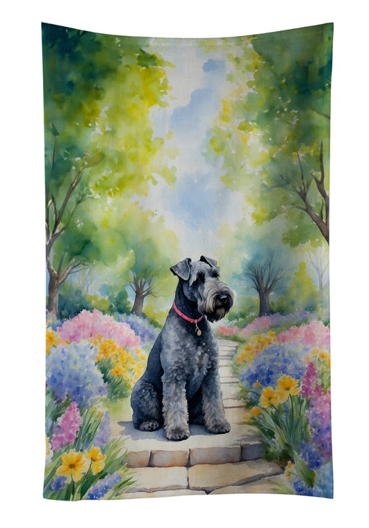 Buy this Kerry Blue Terrier Spring Path Kitchen Towel