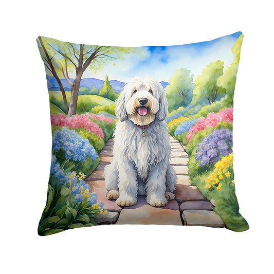 Buy this Komondor Spring Path Throw Pillow