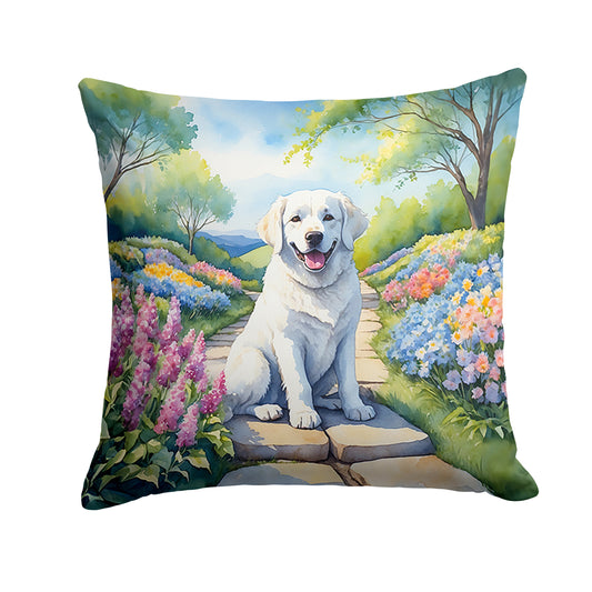 Buy this Kuvasz Spring Path Throw Pillow