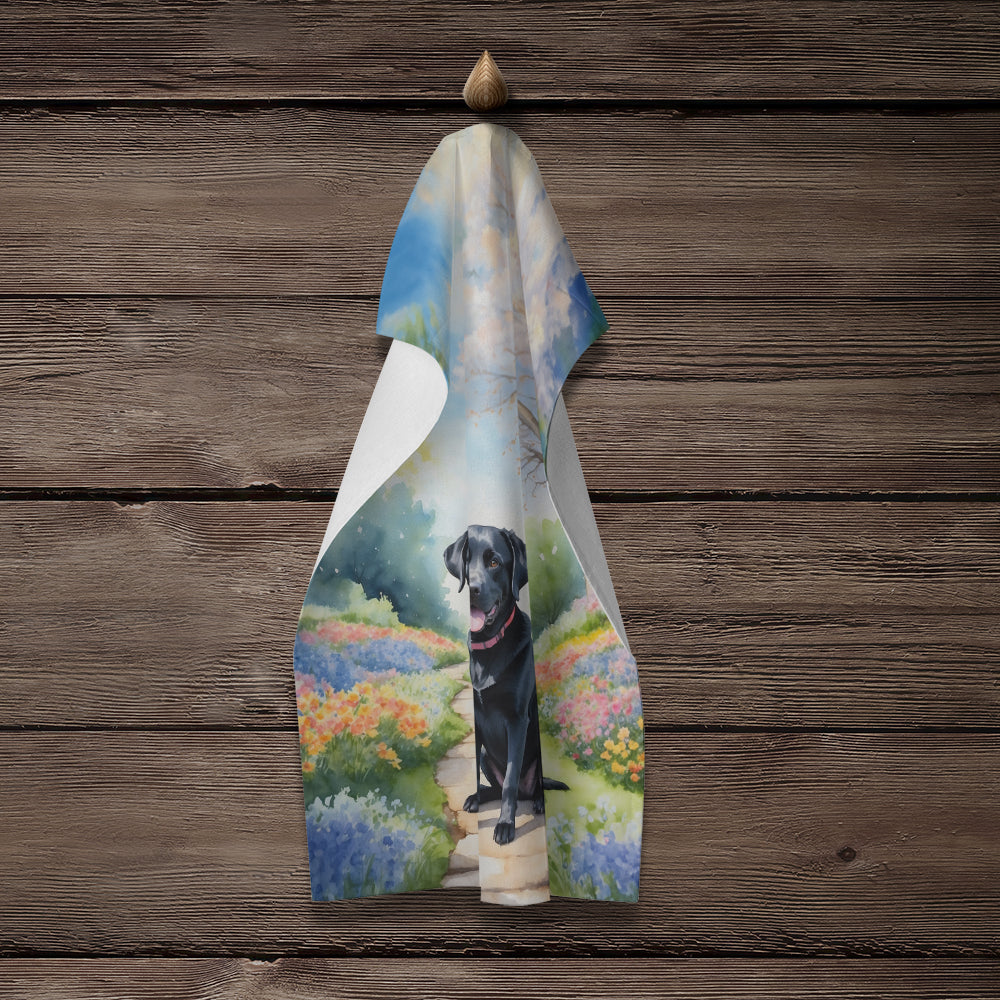 Labrador Retriever Spring Path Kitchen Towel