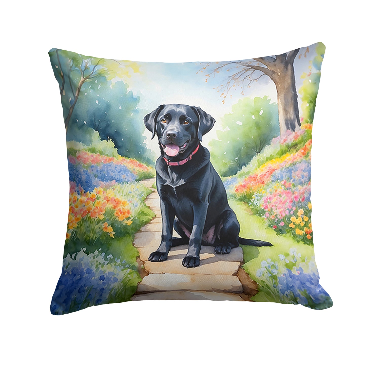 Buy this Labrador Retriever Spring Path Throw Pillow