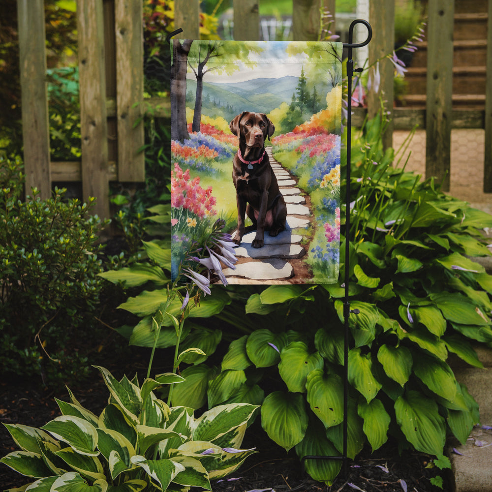 Labrador Retriever Spring Path Garden Flag