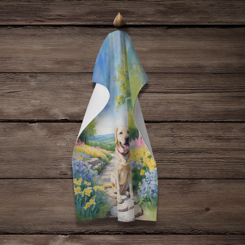 Labrador Retriever Spring Path Kitchen Towel