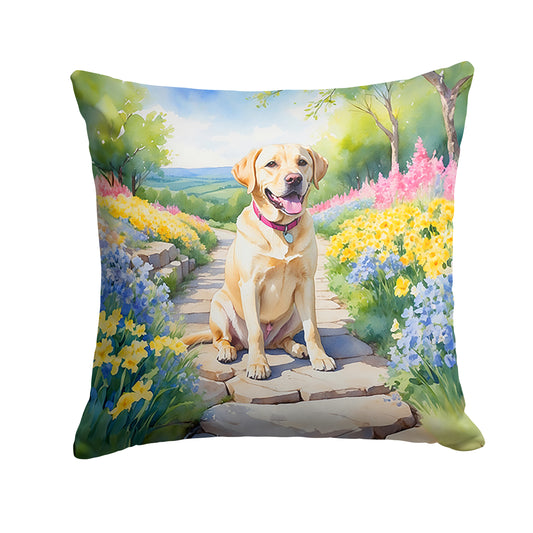 Buy this Labrador Retriever Spring Path Throw Pillow