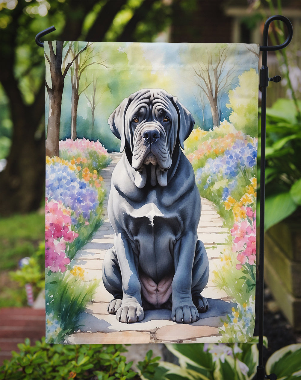 Neapolitan Mastiff Spring Path Garden Flag