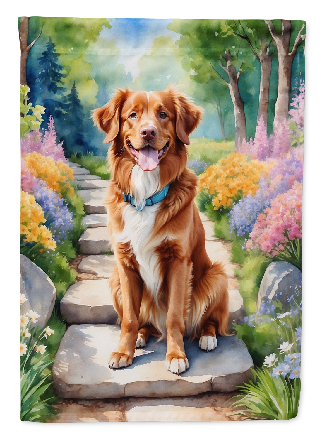 Buy this Nova Scotia Duck Tolling Retriever Spring Path House Flag