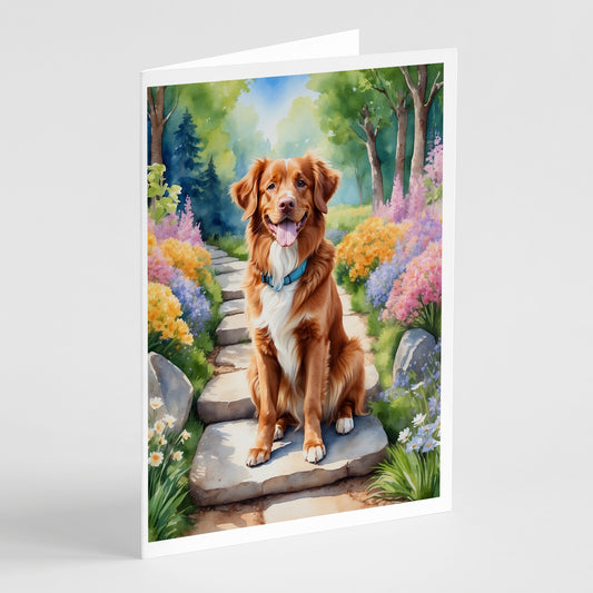 Buy this Nova Scotia Duck Tolling Retriever Spring Path Greeting Cards Pack of 8