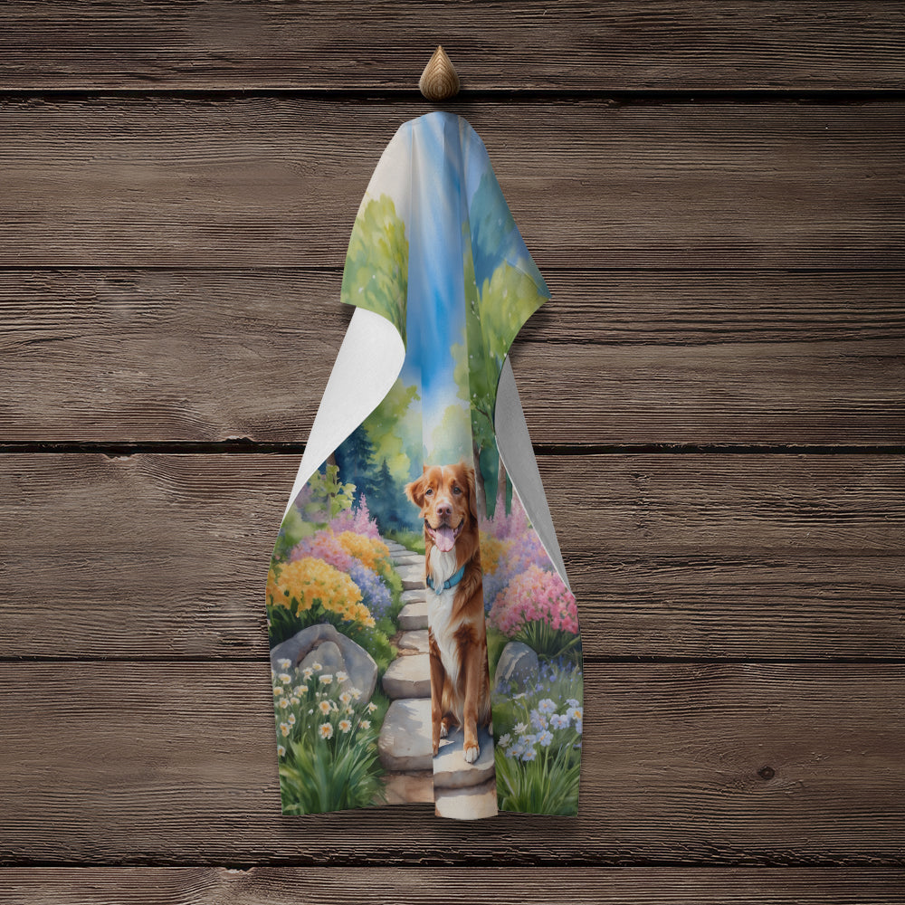 Nova Scotia Duck Tolling Retriever Spring Path Kitchen Towel