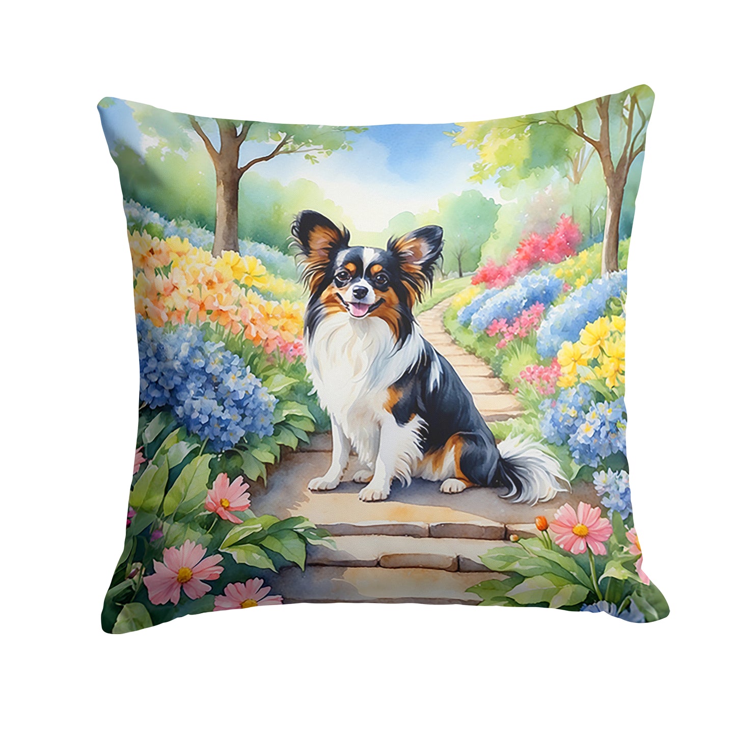 Buy this Papillon Spring Path Throw Pillow