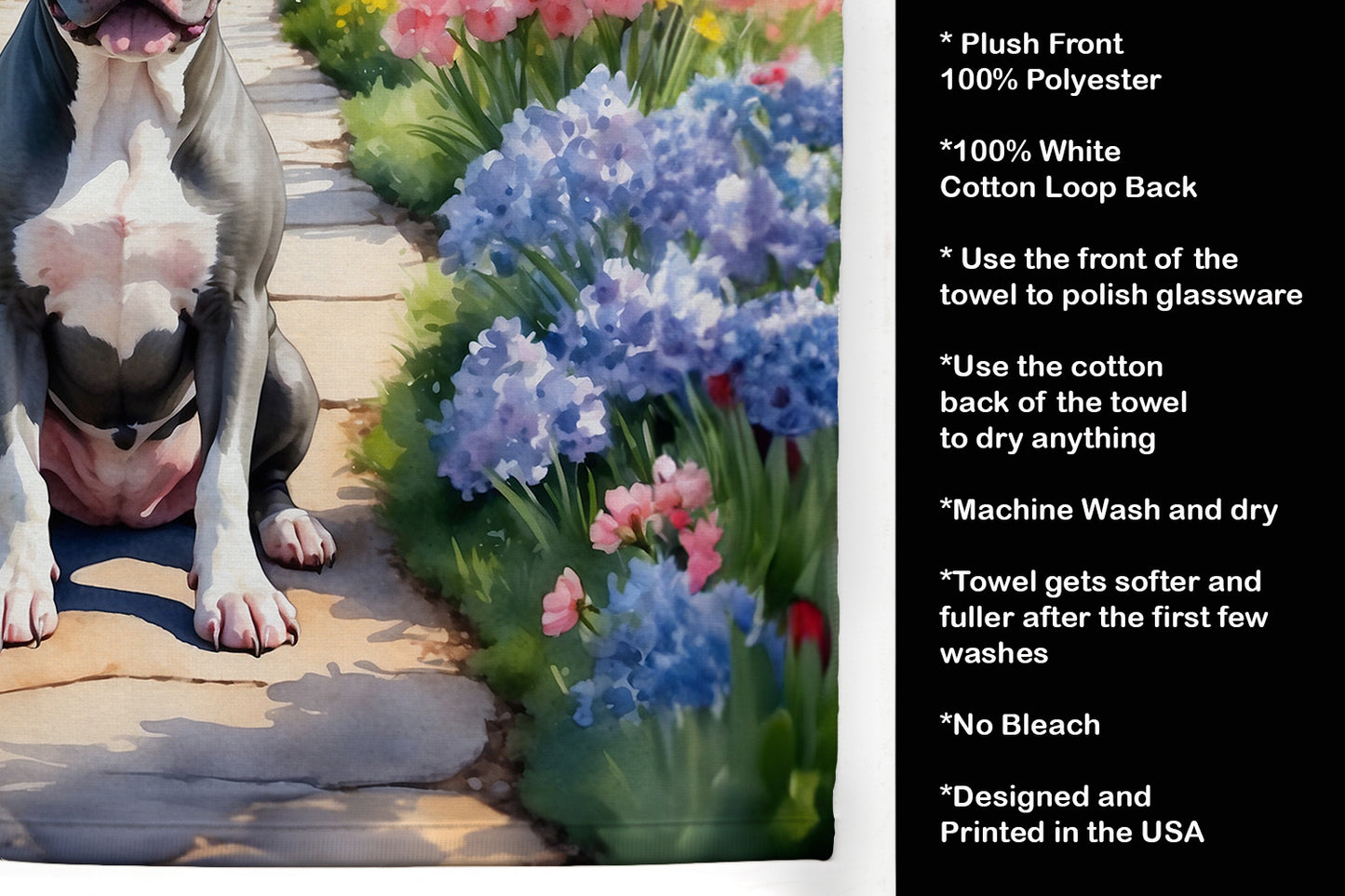 Pit Bull Terrier Spring Path Kitchen Towel