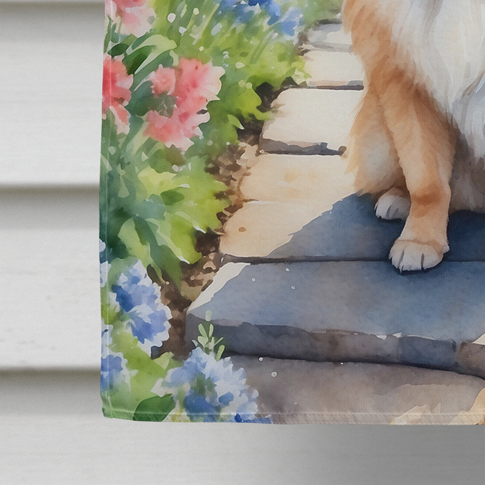 Pomeranian Spring Path House Flag