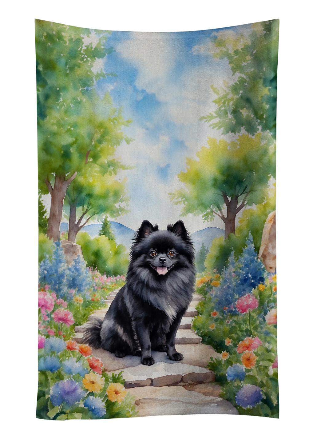 Buy this Pomeranian Spring Path Kitchen Towel