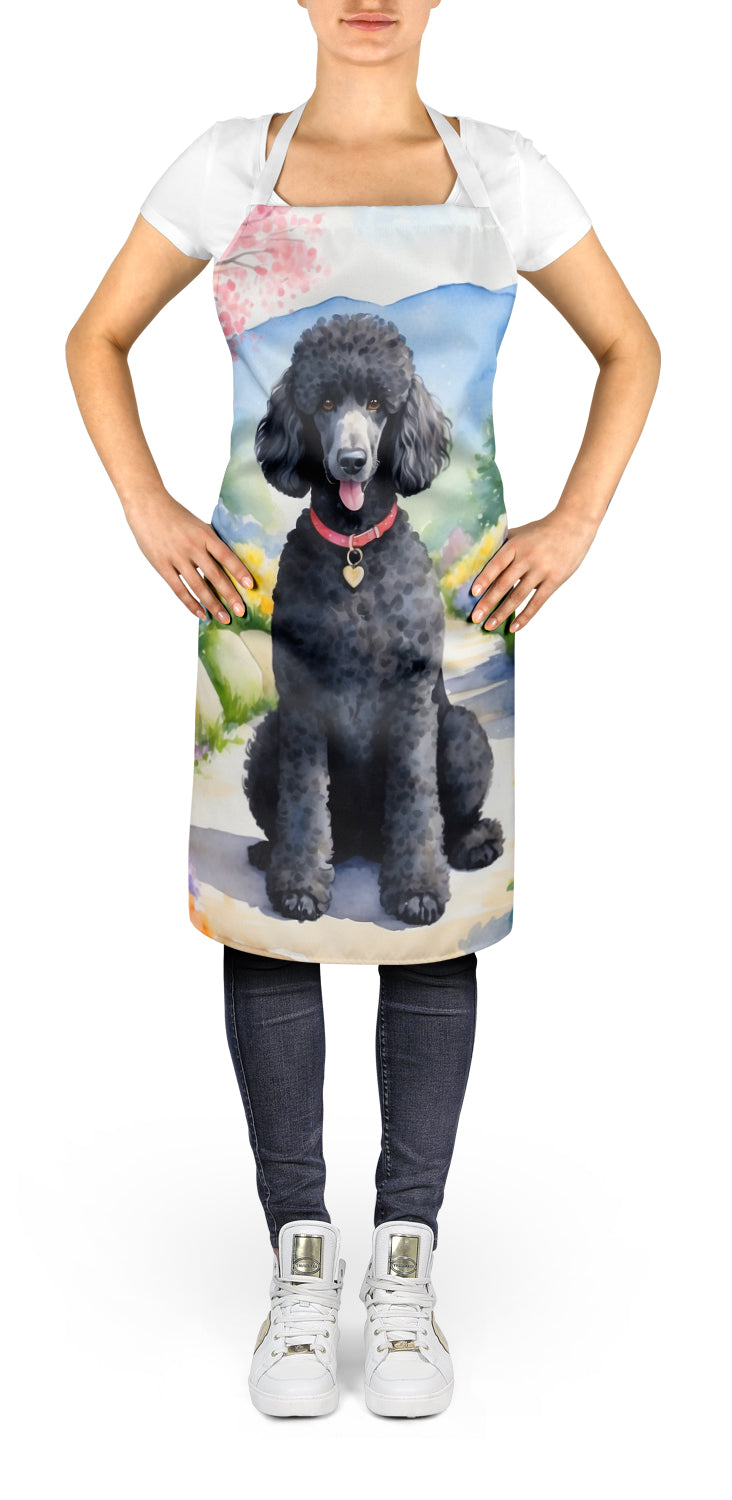 Black Poodle Spring Path Apron