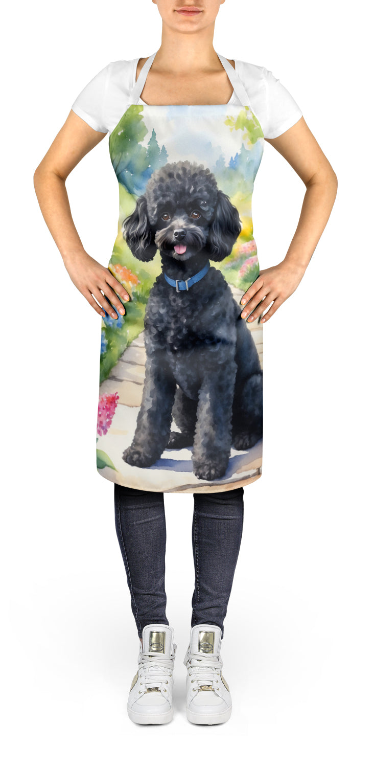 Black Poodle Spring Path Apron