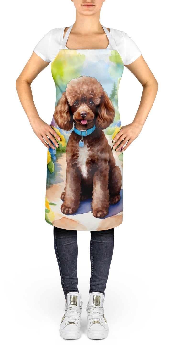 Chocolate Poodle Spring Path Apron