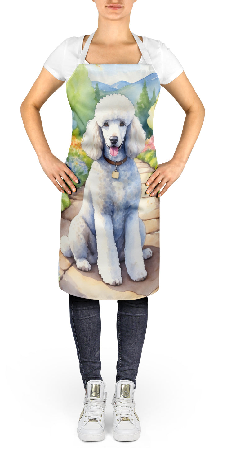 White Poodle Spring Path Apron