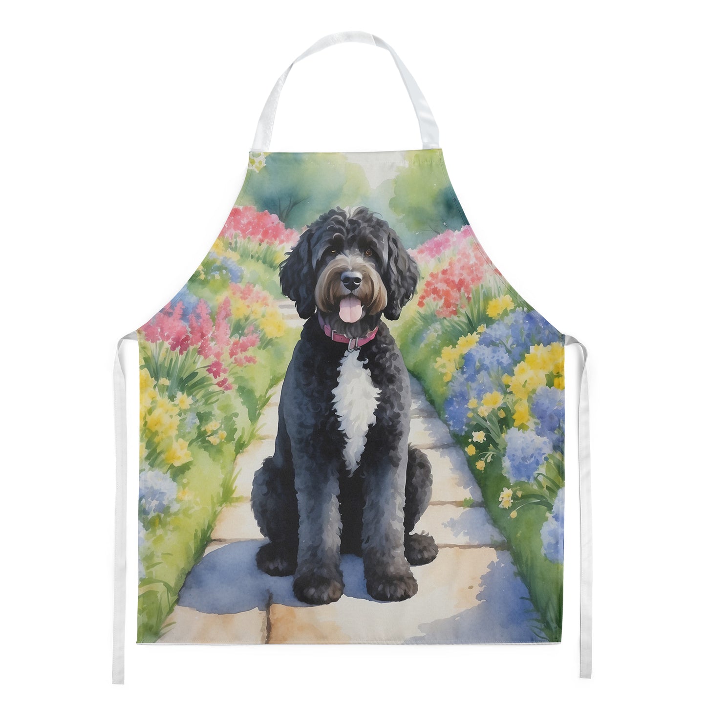 Buy this Portuguese Water Dog Spring Path Apron