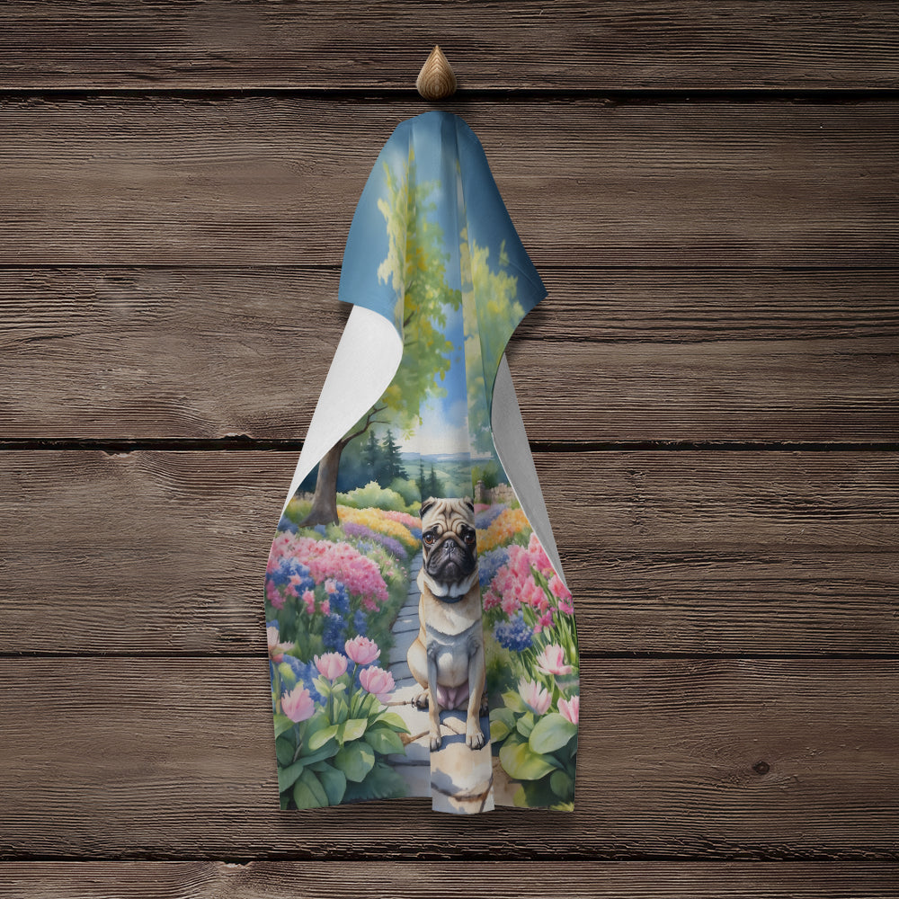 Pug Spring Path Kitchen Towel