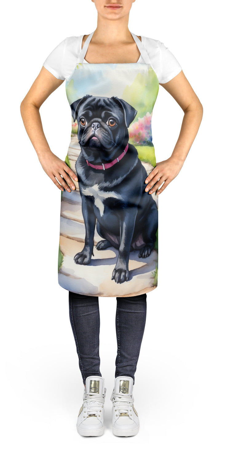 Black Pug Spring Path Apron