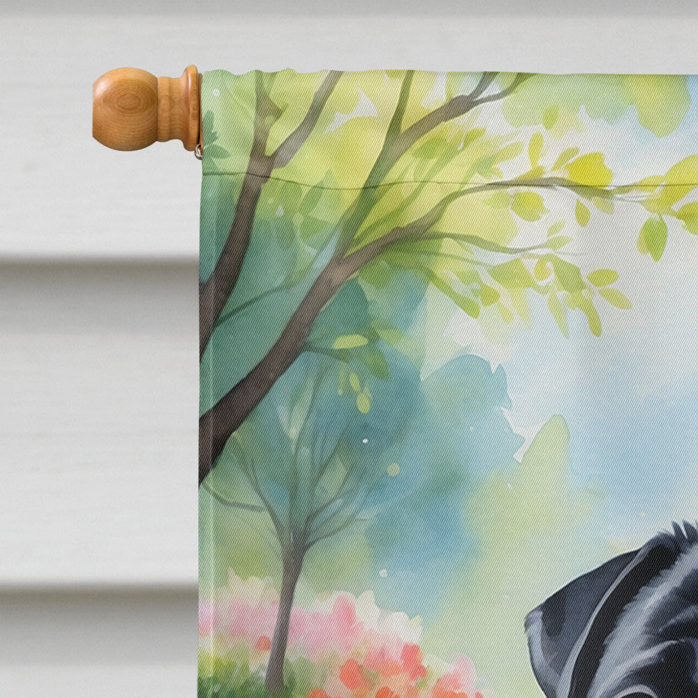 Black Pug Spring Path House Flag