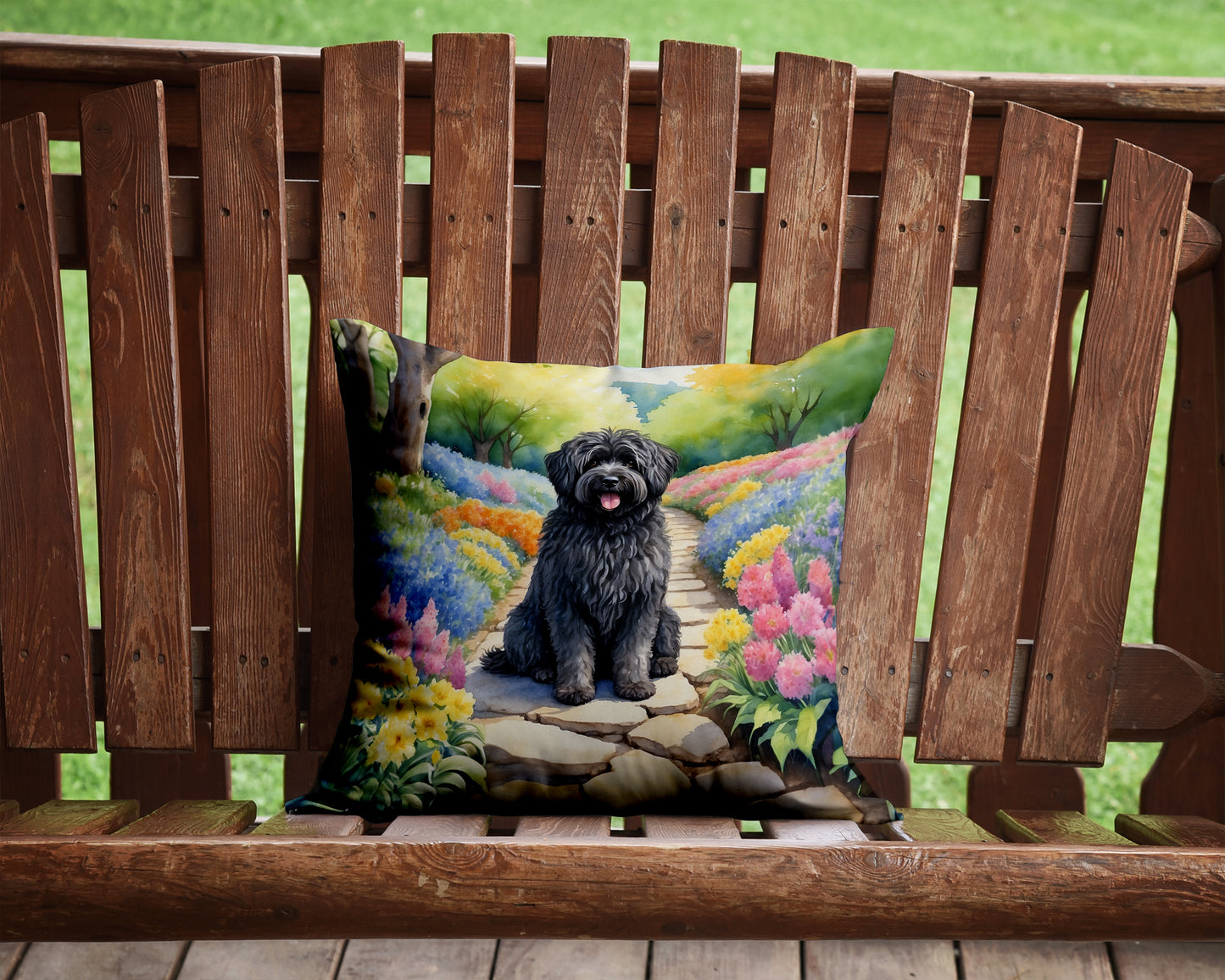 Puli Spring Path Throw Pillow