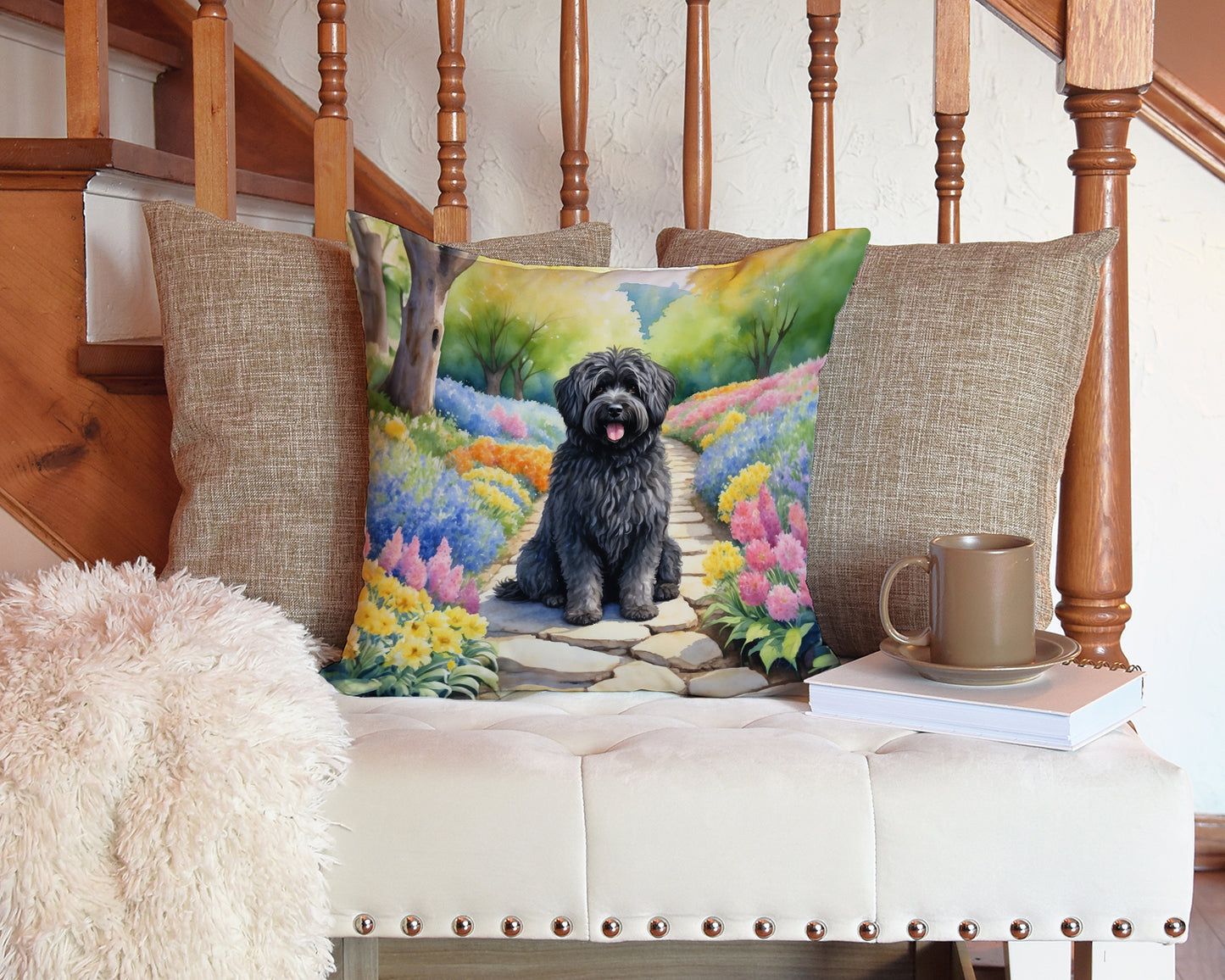 Puli Spring Path Throw Pillow