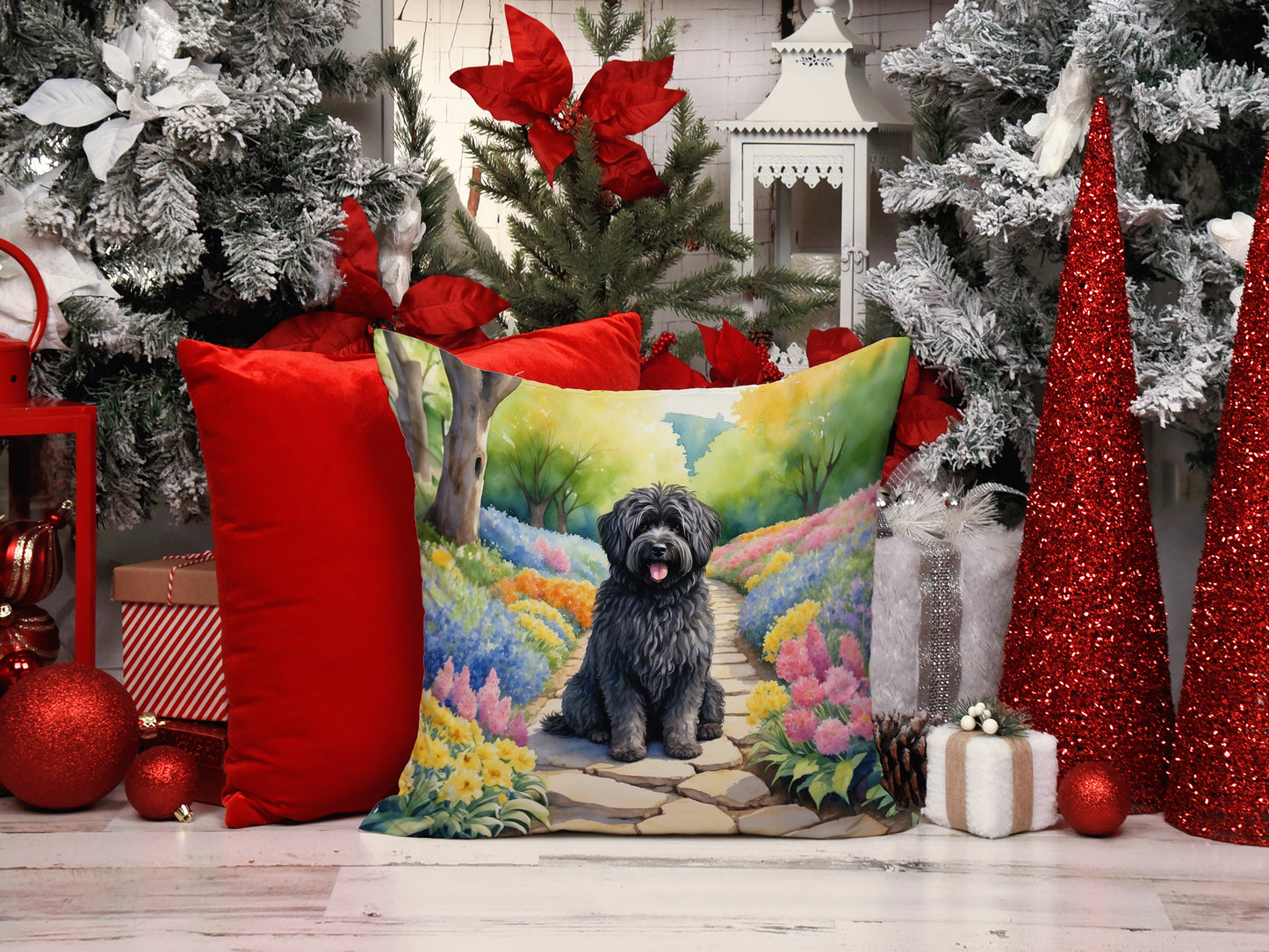 Puli Spring Path Throw Pillow