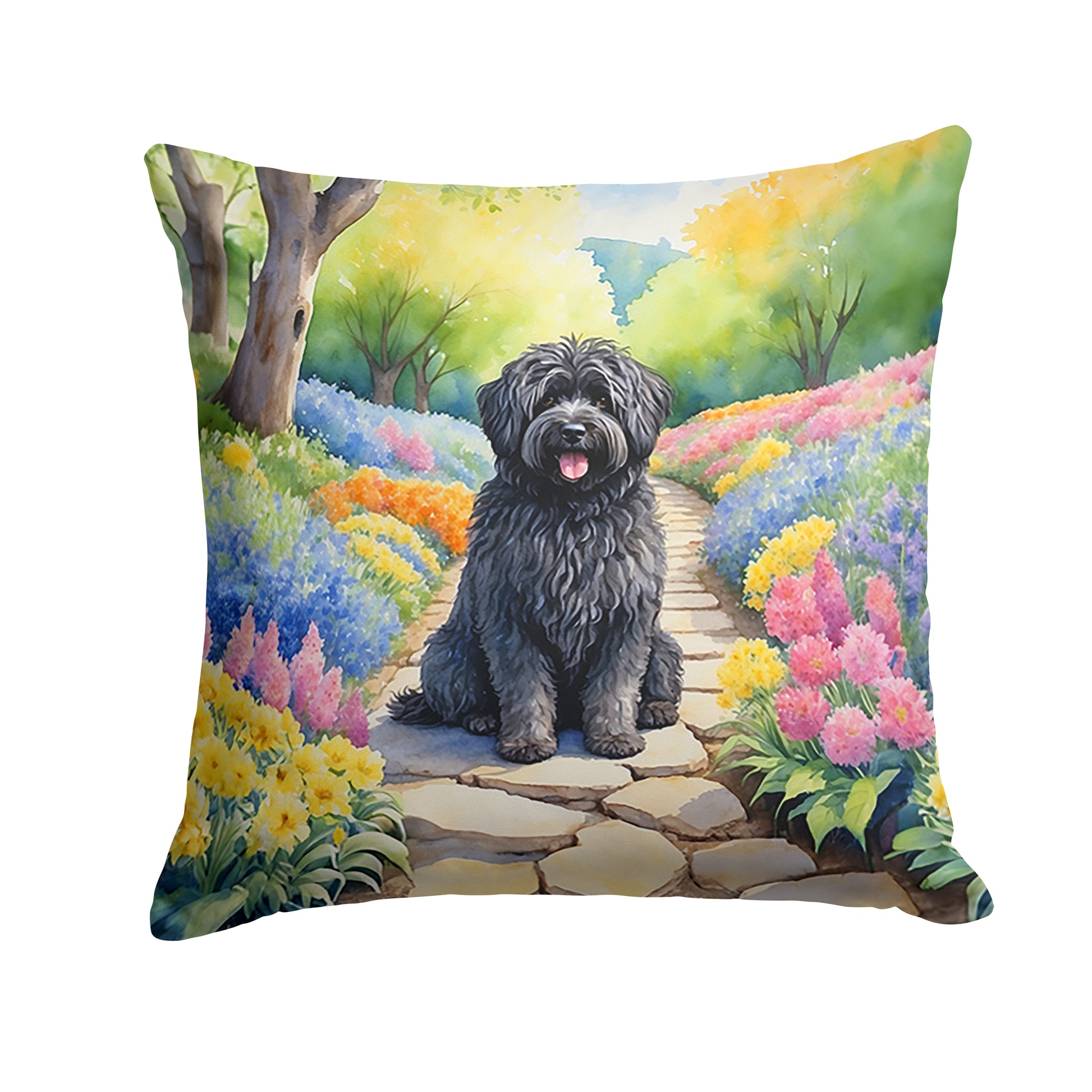 Buy this Puli Spring Path Throw Pillow