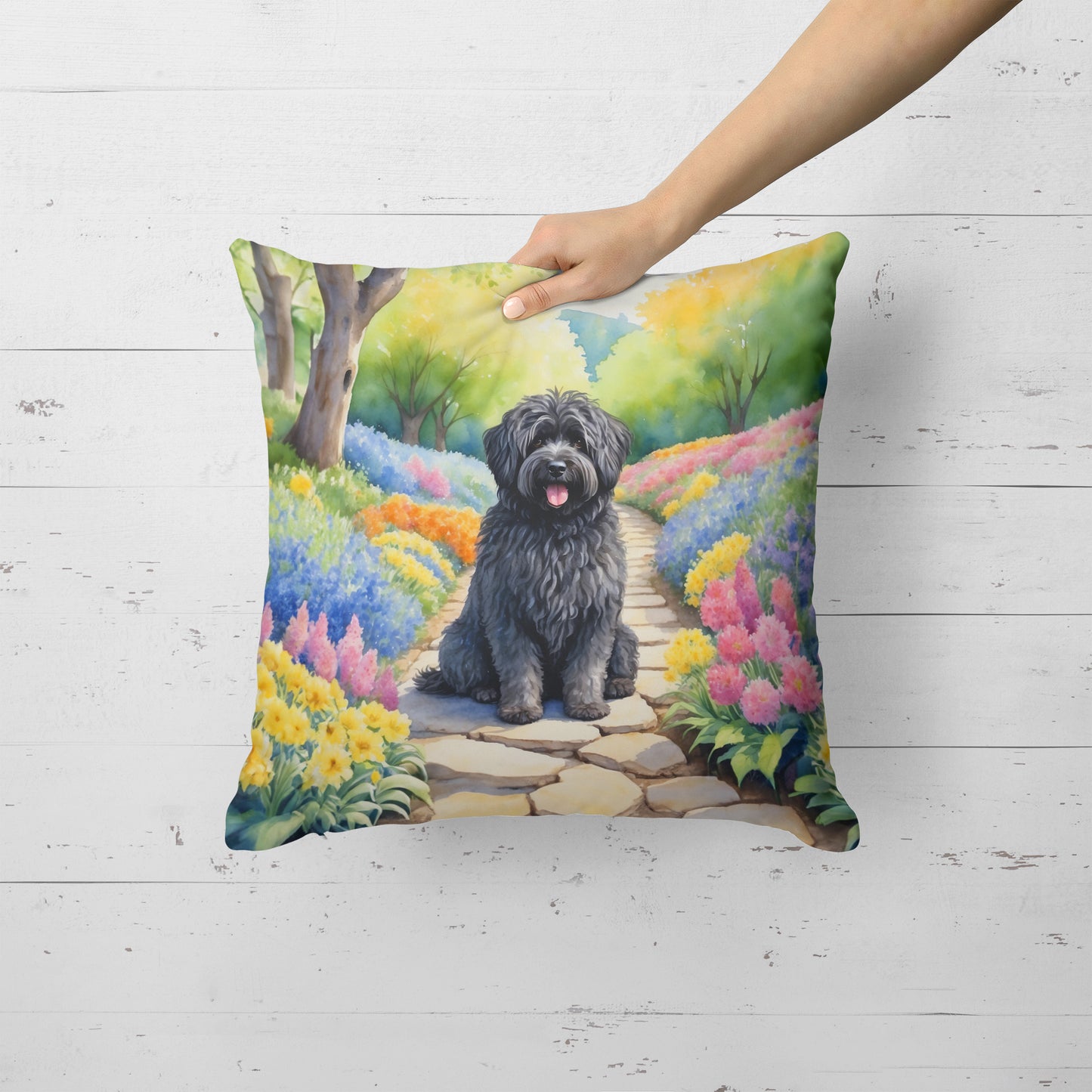 Puli Spring Path Throw Pillow