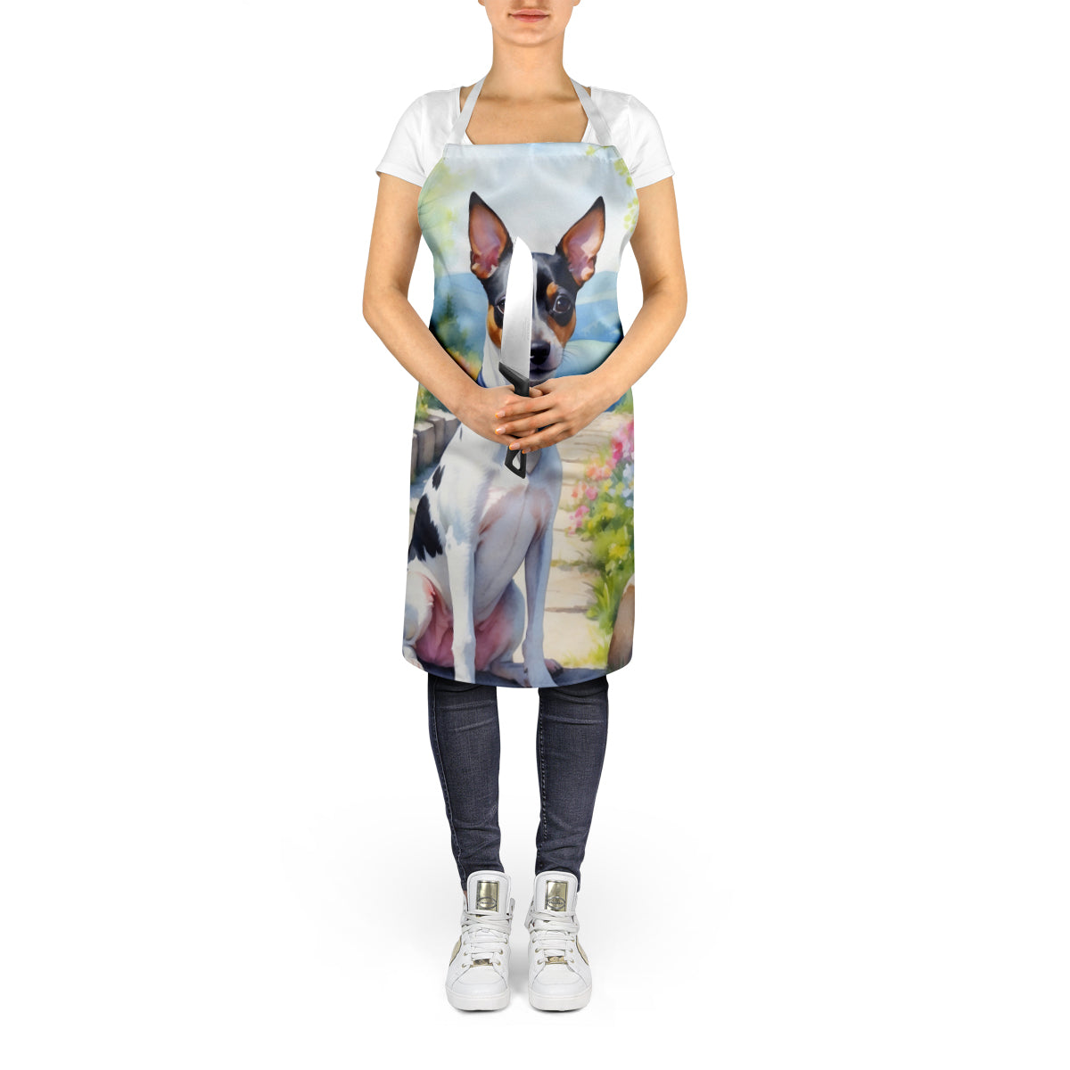 Rat Terrier Spring Path Apron