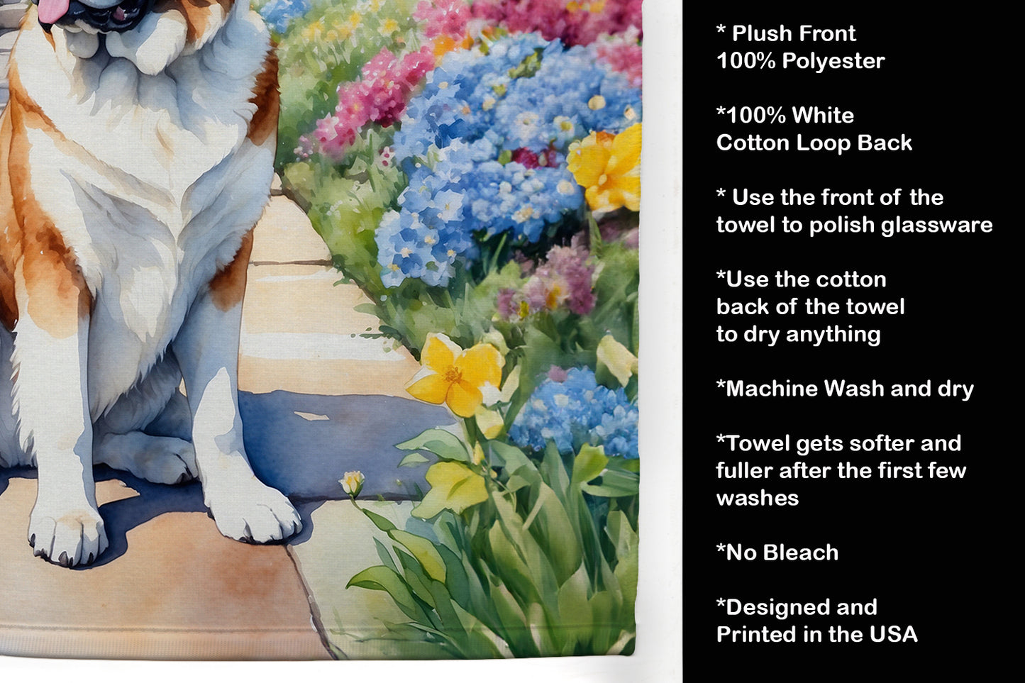 Saint Bernard Spring Path Kitchen Towel
