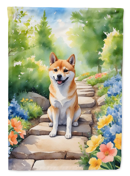 Buy this Shiba Inu Spring Path House Flag