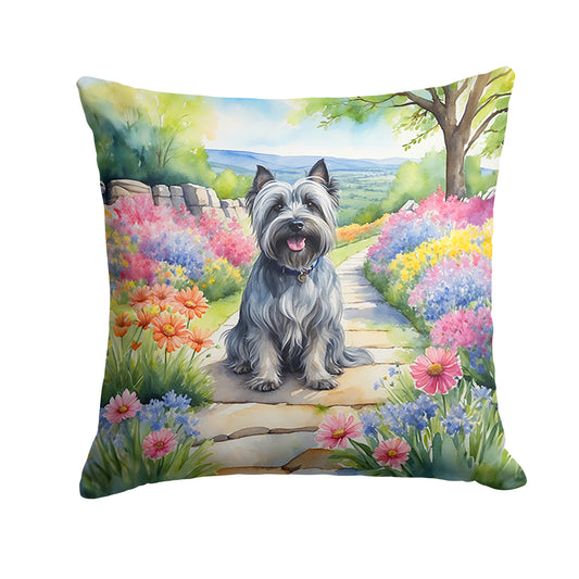 Buy this Skye Terrier Spring Path Throw Pillow