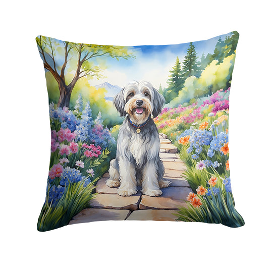 Buy this Tibetan Terrier Spring Path Throw Pillow