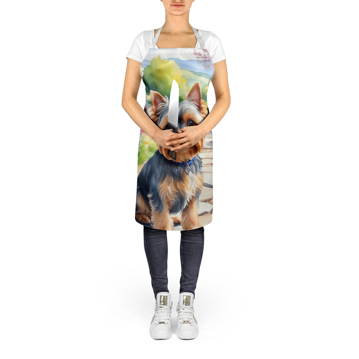 Yorkshire Terrier Spring Path Apron