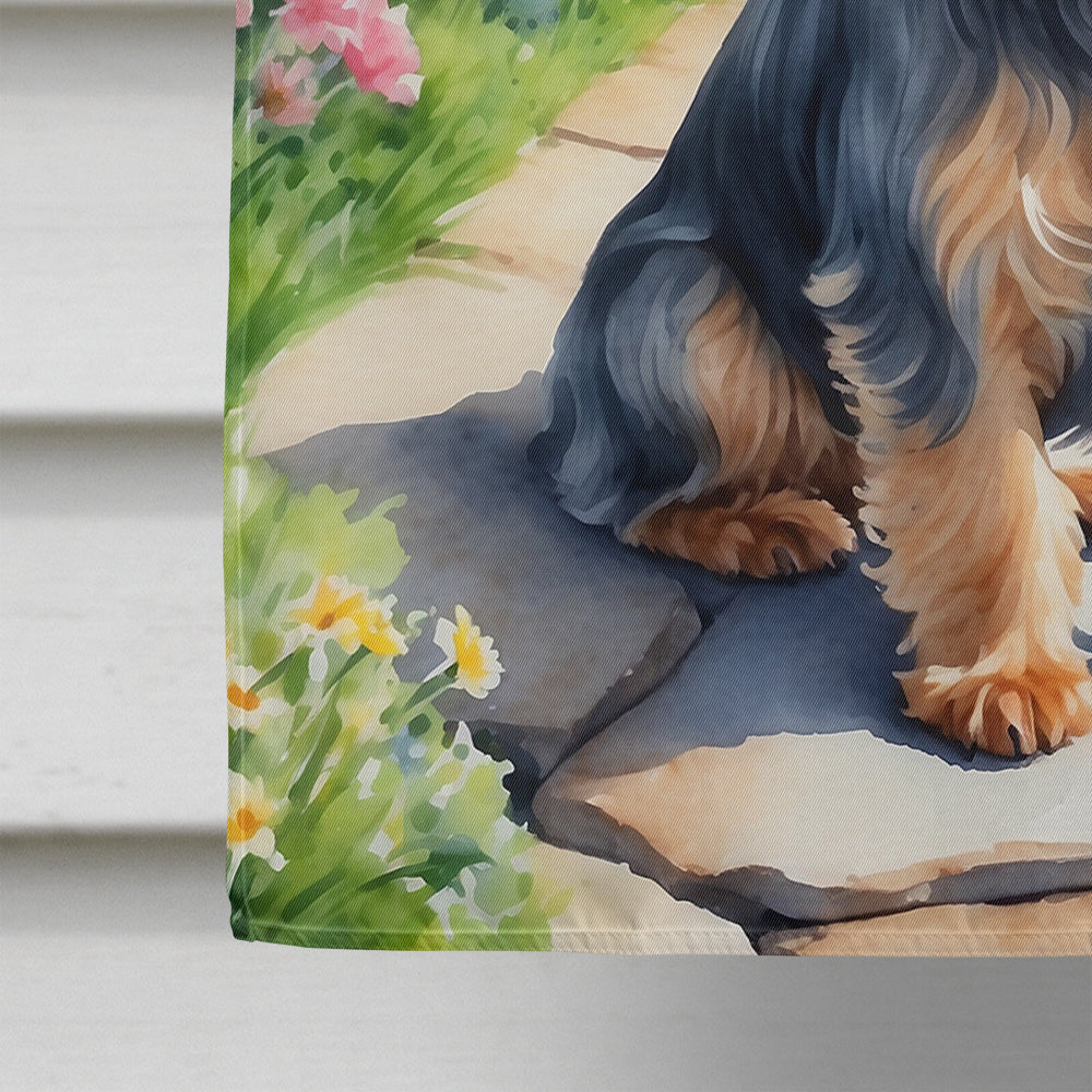 Yorkshire Terrier Spring Path House Flag