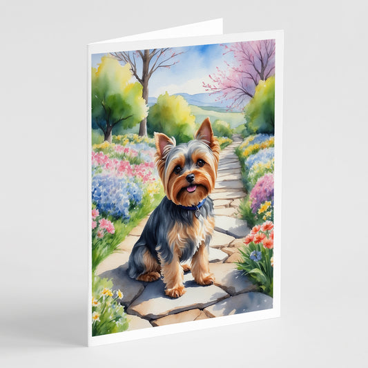 Buy this Yorkshire Terrier Spring Path Greeting Cards Pack of 8