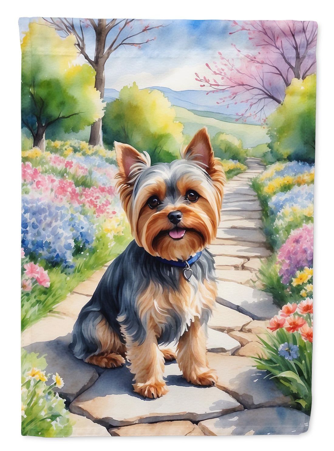 Buy this Yorkshire Terrier Spring Path Garden Flag