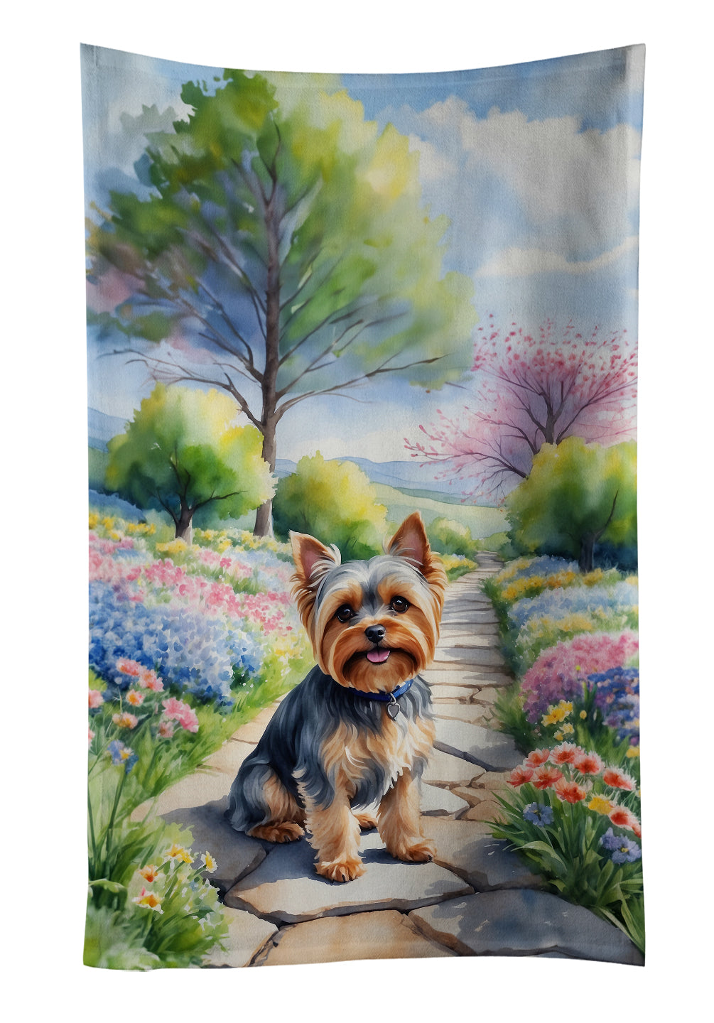 Buy this Yorkshire Terrier Spring Path Kitchen Towel