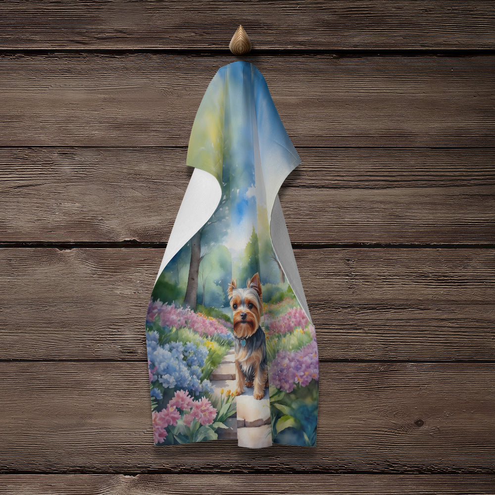 Yorkshire Terrier Spring Path Kitchen Towel