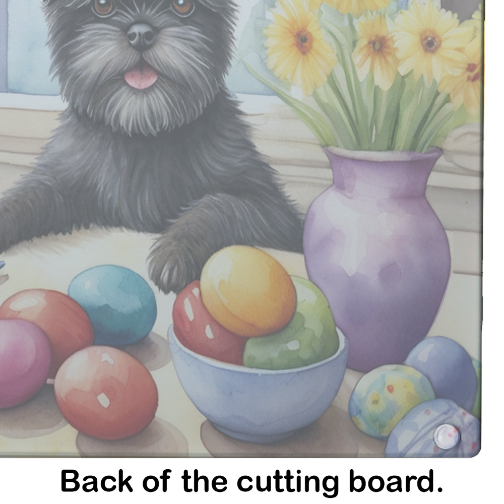 Decorating Easter Affenpinscher Glass Cutting Board